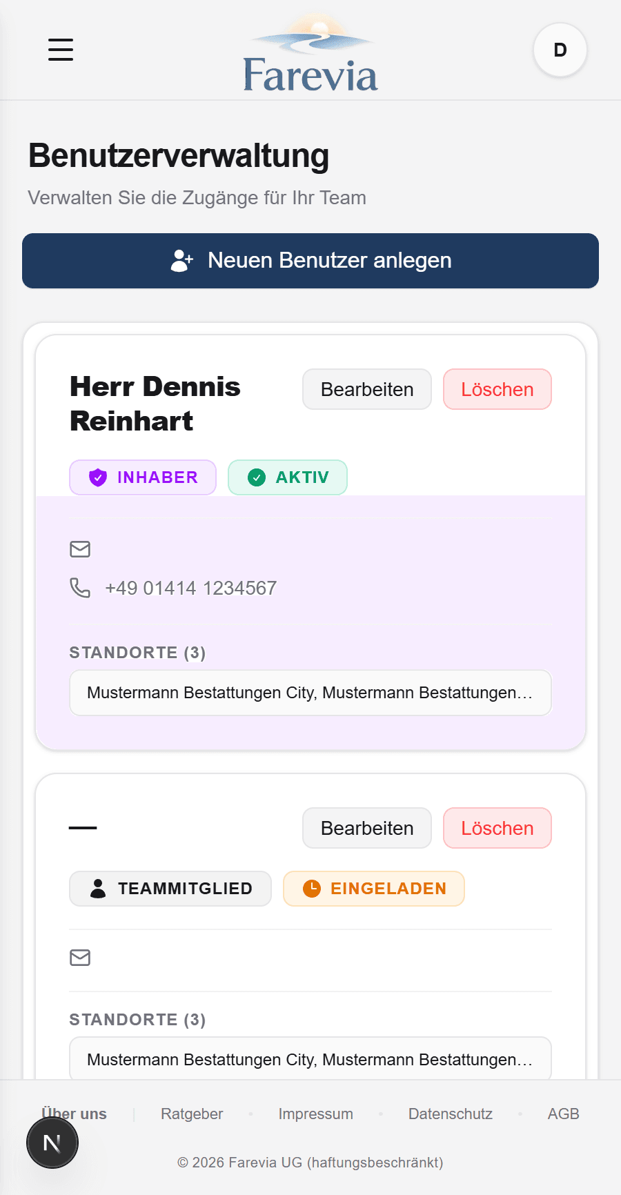 Verwalten Sie Ihre Teammitglieder