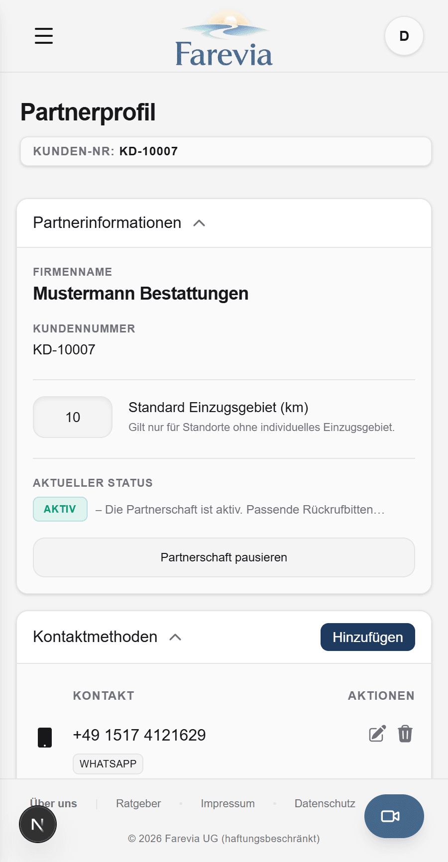 Ihr persönliches Partnerprofil
